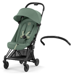 Cybex Coya Wózek Spacerowy Rama Matt Black Leaf Green + Pałąk do Wózka