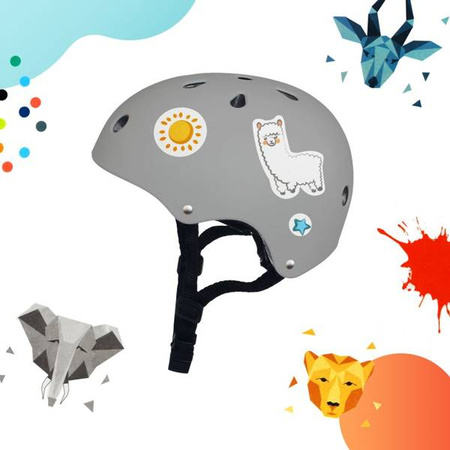 Kinderkraft Safety Kask z Naklejkami Grey