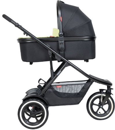 Phil&Teds Dash Wózek Głęboko-Spacerowy + Fotelik Alpha 0-13kg Zestaw 3w1 Szary