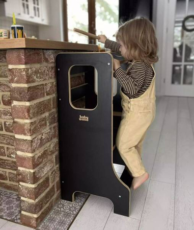 Baby Wood Slim M Kitchen Helper Czarny