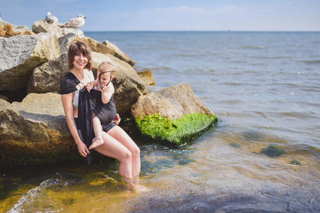 LennyLamb Chusta Kółkowa Do Wody (100% Poliester), Ramię Bez Zakładek - Black Mesh - Standard 1.8m