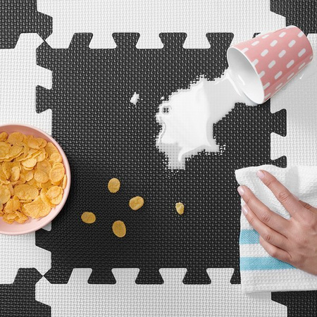 Kinderkraft Luno Mata Piankowa Puzzle Black