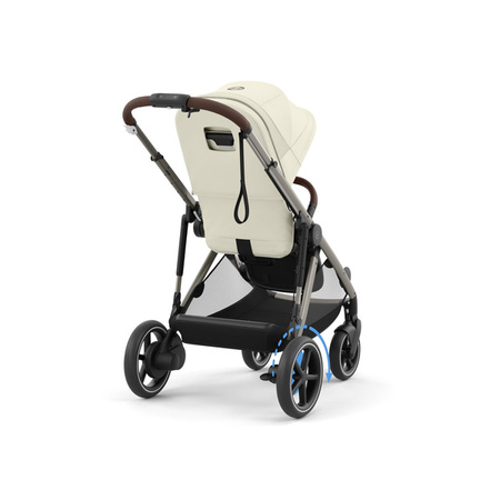 Cybex E-Gazelle S Wspomagany Wózek Spacerowy Rama Taupe Seashell Beige