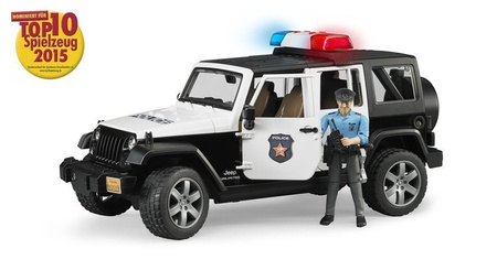 Bruder Jeep Wrangler Unlimited Rubicon Policyjny z Figurką Policjanta