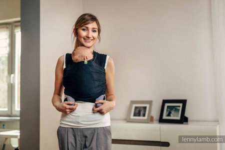 LennyLamb Chusta do noszenia dzieci, elastyczna - Czarny - rozmiar standardowy 5.0 m (100% bawełna)