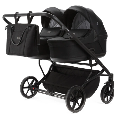 Adamex Leo Wózek Głęboko-Spacerowy Bliżniaczy TK-53 Czarny