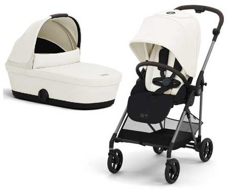 Cybex Melio Wózek Głęboko-Spacerowy Canvas White