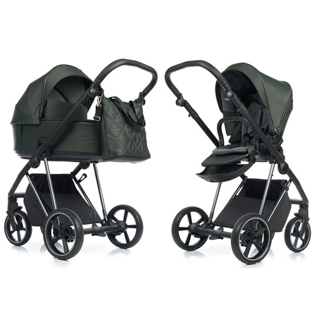 Roan Ivi 2.0 Wóżek Głęboko-Spacerowy Rama Chrome Black Forest