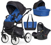 Riko Basic Sport Wózek Głęboko-Spacerowy + Fotelik Carlo 0-13 kg  Racing Blue