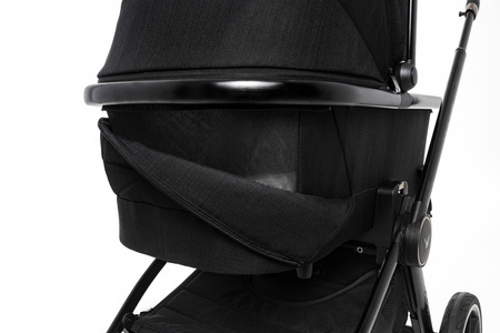 Muuvo Quick SE 2 Wózek Głęboko-Spacerowy Chromium Black + Cybex Aton B2 i-Size Fotelik Samochodowy 0-13kg + Baza One Volcano Black