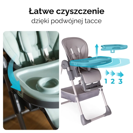 Kidnort Jordgubbe Krzesełko do Karmienia Zielone