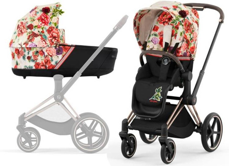 Cybex Cybex Priam 4.0 + Fotelik Samochodowy Cloud T 0-13kg Spring Blossom Light