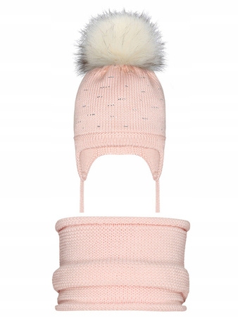 Barbaras Czapka + Komin Luna Salmon 40-42