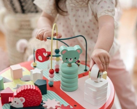 Janod Stolik Edukacyjny Drewniany Duży Baby Forest
