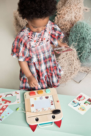 LILLIPUTIENS Drewniana tablica – znikopis Wilk Louis 2 lata+