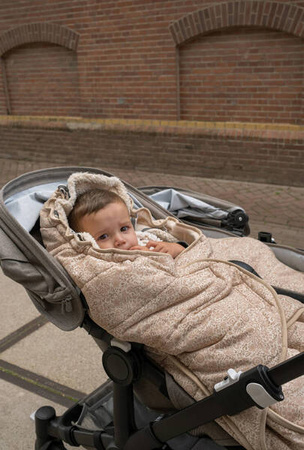 Lodger Wodoodporny Zimowy Śpiworek Do Wózka Jasnobeżowy Taslon Birch