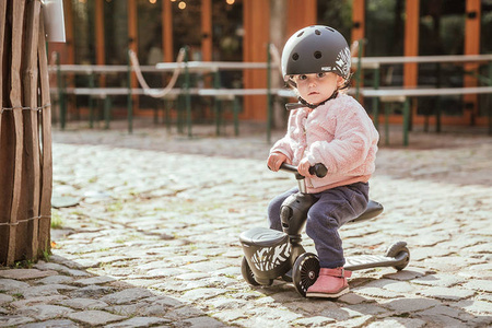 Scootandride Highwaykick 1 Lifestyle 2w1 Jeżdzik i Hulajnoga Trójkołowa z Zamykanym Schowkiem 1-5 lat Zebra