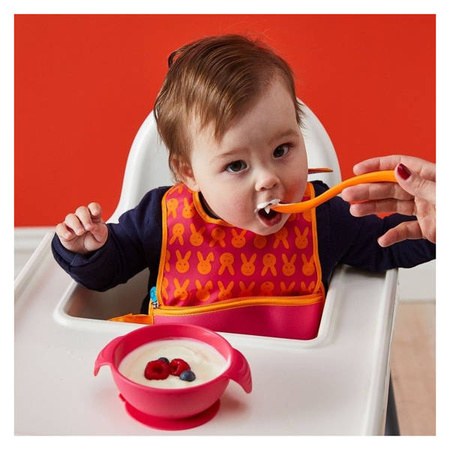 B.Box Silikonowa Miseczka Z Łyżką Strawberry Shake