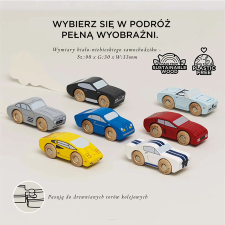 Le Toy Van Drewniane Samochody Sportowe Zestaw