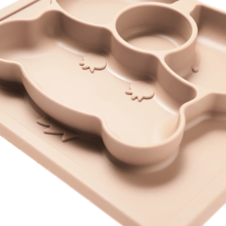 Kidnort Retter Mjölk Silikonowa Podkładka z Przegródkami Beżowa