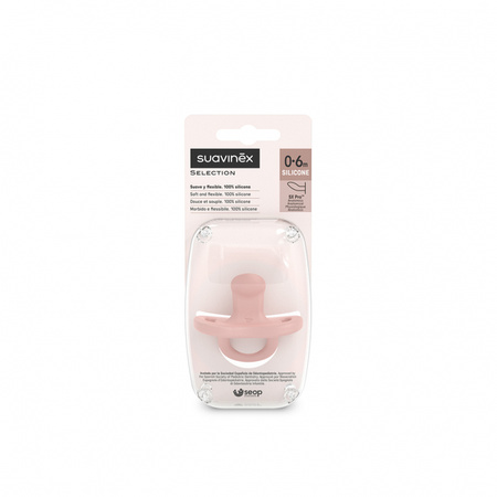 Suavinex SX Pro All Silicone Smoczek Silikonowy Anatomiczny 0-6m Colour Essence Cielisty