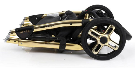 Kunert Mila Premium Wózek Głęboko-Spacerowy 2w1 Pudrowy Róż Grafitowa Rama Koła Żelowe