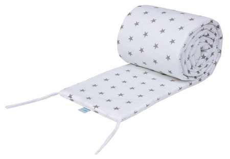 Waldin Łóżeczko Dostawne 2w1 z Wyposażeniem 8S1 Natural / Gwiazdki Szare