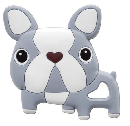 Bocioland Gryzak Silikonowy Buldog Szary BOC0584