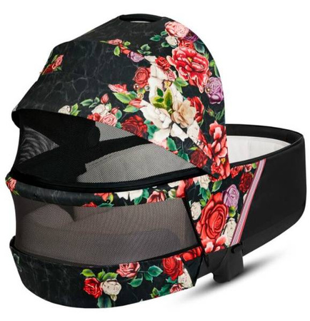 Cybex e-Priam 3.0 Rama ze Stelażem Siedziska + Gondola Wózek Głęboki Spring Blossom Dark