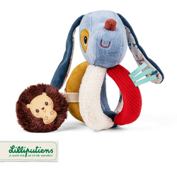 Lilliputiens Grzechotka z uchwytami Piesek Jules 6 m+