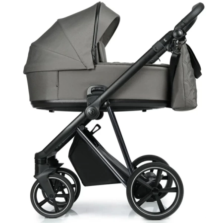 Roan Ivi 2.0 Wózek Głęboko-Spacerowy Rama Czarna Taupe + Cybex Aton B2 i-Size Fotelik Samochodowy 0-13kg + Baza One Volcano Black