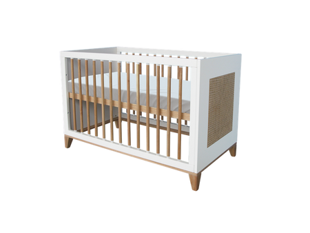 Theo Bebe Nami Łóżeczko Ratanowe 60x120cm Neige