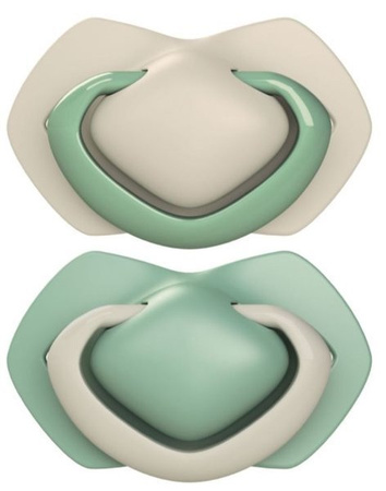 Canpol Babies Smoczek Silikonowy Symetryczny Pure Color 18m+ 2szt. 22/657_bei Beige