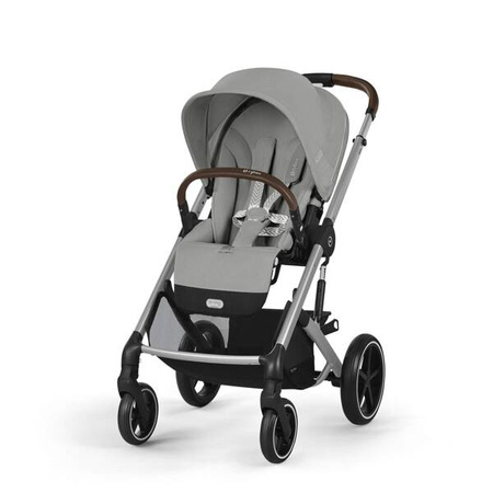 Cybex Balios S Lux 2.0 Wózek Głęboko-Spacerowy Stone Grey + Cloud G I-Size Fotelik Samochodowy 0-13kg + Osłony Przeciwdeszczowe + Adaptery