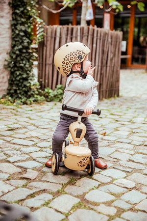 Scootandride Highwaykick 1 Lifestyle 2w1 Jeżdzik i Hulajnoga Trójkołowa z Zamykanym Schowkiem 1-5 lat Leopard