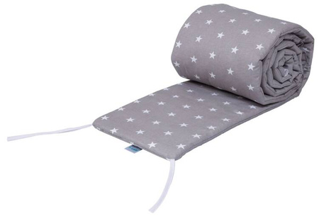 Waldin Łóżeczko Dostawne 2w1 z Wyposażeniem S81 Grey / Białe Gwiazdki