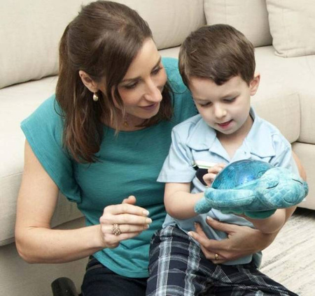 Cloud B Tranquil Turtle Aqua Lampka Nocna z Projekcją Świetlną Żółw Podwodny Niebieski