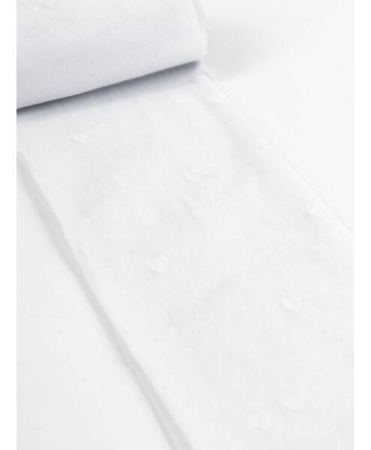 Yoclub! Rajstopy Lycra Wzorzysta 20DEN Białe 80-86