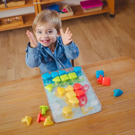 Miniland Tablica Edukacyjna / Puzzle Superpegs - 32 elementy