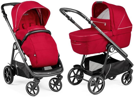 PegPerego Veloce Wózek Głęboko-Spacerowy Red Shine
