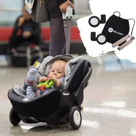 Rollersy Adaptery Z Kółkami Do Fotelików Samochodowych Soft Rose