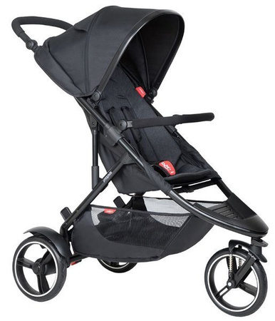 Phil&Teds Dot Wózek Spacerowy Bliźniaczy Czarny