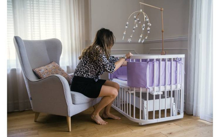 Waldin Łóżeczko 5w1 z Kołyską Białe