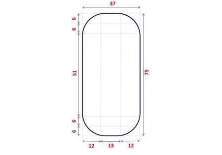 Rucken Materac EGG Do Kołyski 75x37x3,5