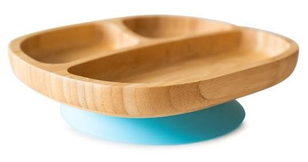 Eco Rascals Miseczka Trójdzielna Bambusowa z Przyssawką Niebieski