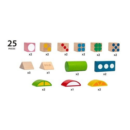 Brio Kolorowe Drewniane Klocki 25szt.