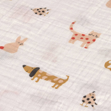 Lassig Muślinowa pieluszka otulacz z biobawełny Zestaw 3 szt. 60x60cm Little Mateys spicy orange