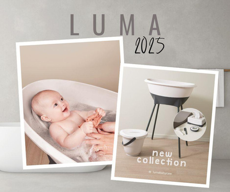 Luma Zestaw Kąpielowy 8 Elementów Wanienka i Akcesoria Silk Oat