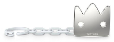 Suavinex Spread Joy Klips do Smoczka Błyszczący Szara Korona