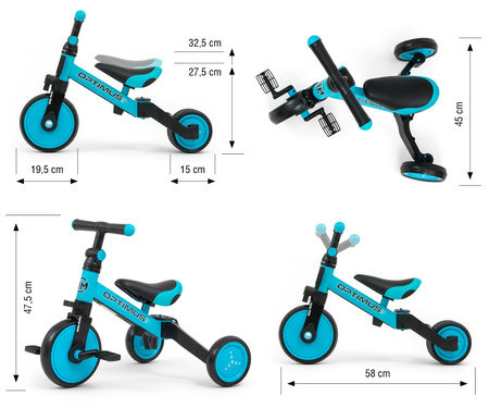 Milly Mally Rowerek 3w1 Optimus Blue